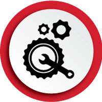 Live tool and rotary repair icon