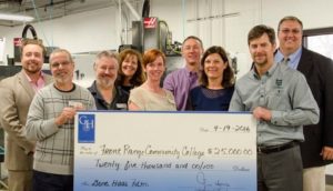 Producvity presenting Gene Haas Foundation check to Front Range Community College