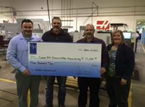 Productivity Gene Haas Foundation check presented to Indian Hills College