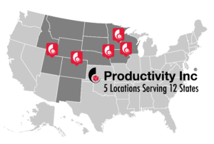 Productivity Inc has 5 locations serving 12 states