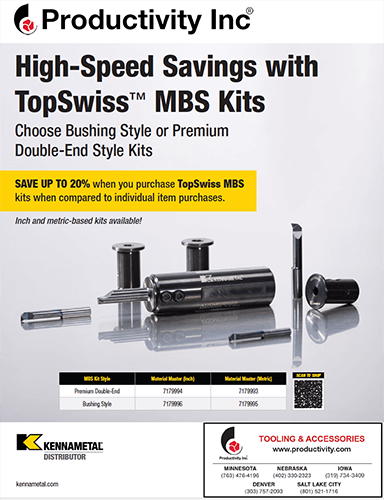 Kennametal High-Speed Savings with TopSwiss MBS Kits