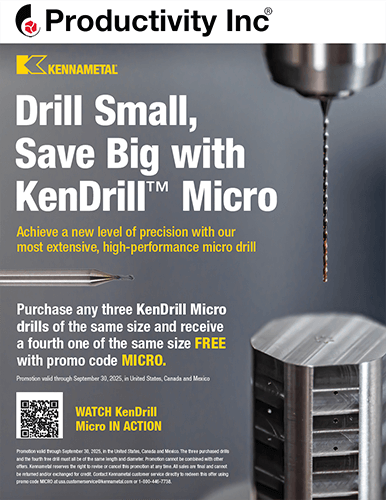 Kennametal Drill Small, Save Big with KenDrill Micro