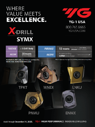 YG High Performance Indexable Milling Promotion